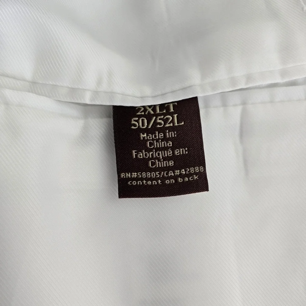 Oak Hill Mens 2XLT 50/52L Linen Blend Blazer Off White Sport Coat Patch Pocket